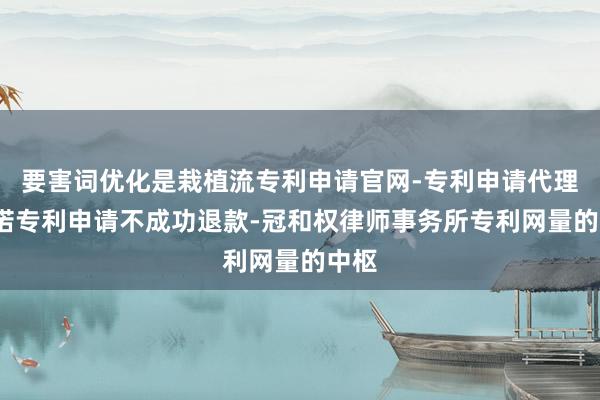 要害词优化是栽植流专利申请官网-专利申请代理-承诺专利申请不成功退款-冠和权律师事务所专利网量的中枢